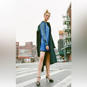 Michael Kors Collection - Long Sleeve Sequin Shift Dress - size 4 - Resort 2019